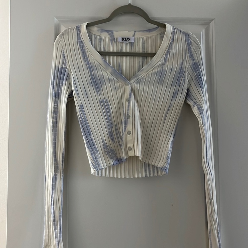 525 America cropped tie dye cardigan